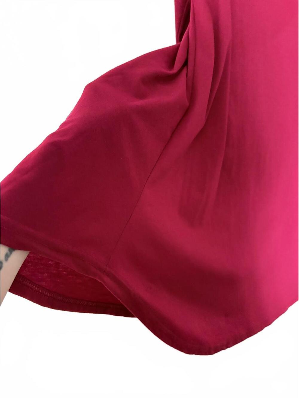 Meil Fashion Long Sleeve Burgundy Swing Dress - Picture 4 of 4